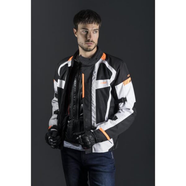 Jakna LS2 Scout muška crno-sivo-narančasta