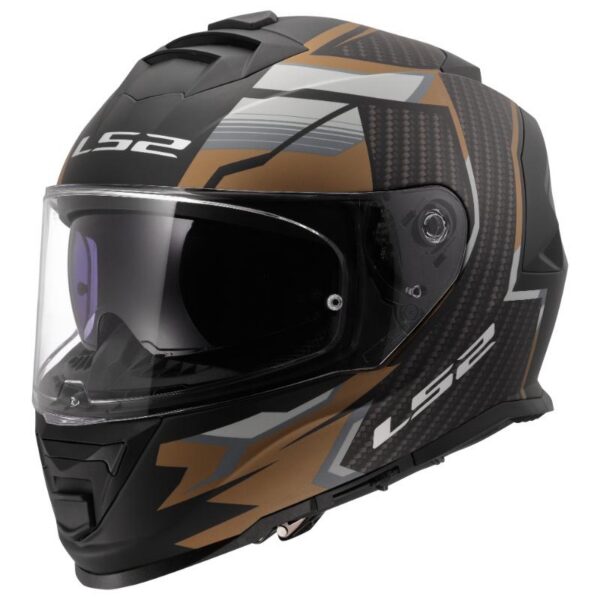 Kaciga LS2 FF800 Storm II Tracker mat crno-zlatna