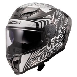 Kaciga LS2 FF807 Dragon karbon enthum srebrna