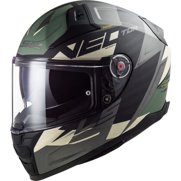 Kaciga LS2 FF811 Vector II Absolute mat crno-sivo-zelena