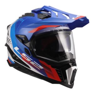 Kaciga LS2 MX701 Explorer Hexa bijelo-plavo-crvena