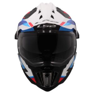 Kaciga LS2 MX701 Explorer karbon frontier II bijelo-plava