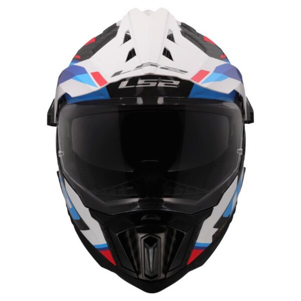 Kaciga LS2 MX701 Explorer karbon frontier II bijelo-plava