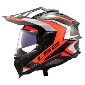 Kaciga LS2 MX701 Explorer karbon frontier II narančasta