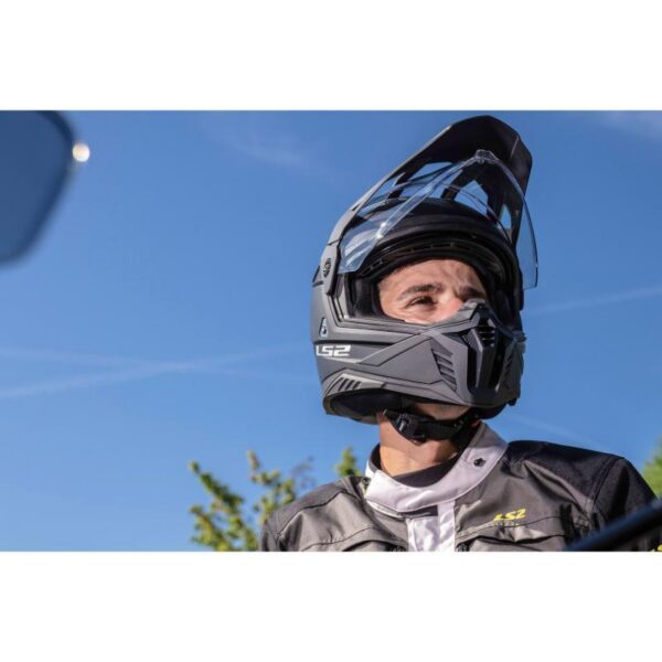 Kaciga LS2 MX702 Pioneer II Crazy mat crno-sivo-crvena