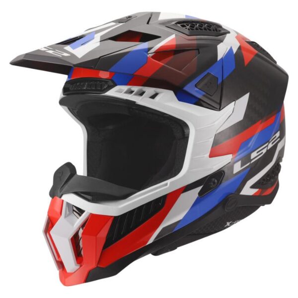 Kaciga LS2 MX703 C X-force Phantom bijelo-plavo-crvena