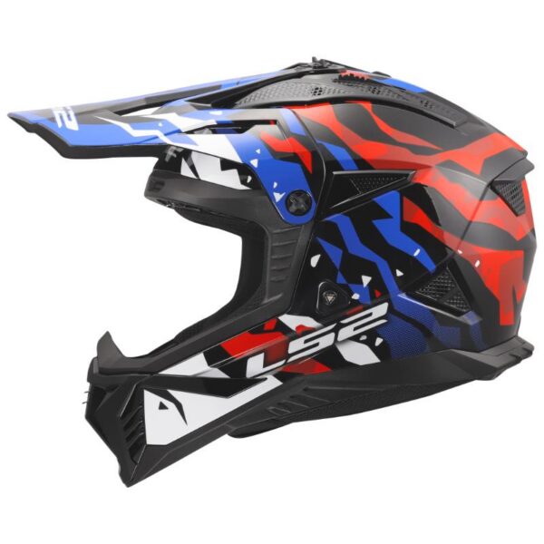 Kaciga LS2 MX708 Fast II Grotesk bijelo-plavo-crvena