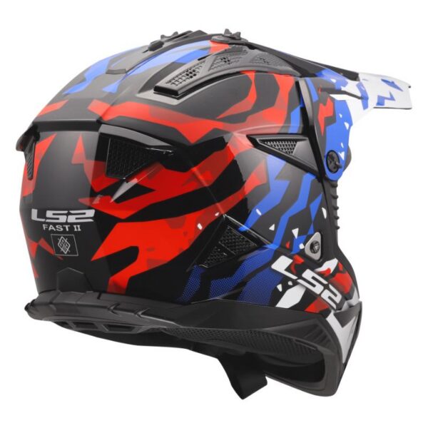 Kaciga LS2 MX708 Fast II Grotesk bijelo-plavo-crvena