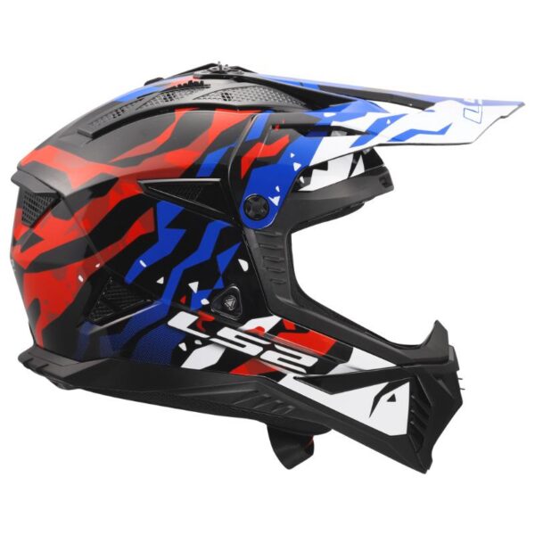 Kaciga LS2 MX708 Fast II Grotesk bijelo-plavo-crvena