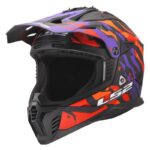Kaciga LS2 MX708 Fast II Grotesk mat ljubičasto-narančasta