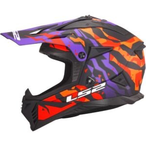 Kaciga LS2 MX708 Fast II Grotesk mat ljubičasto-narančasta