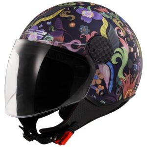 Kaciga LS2 OF558 Sphere Lux II Bloom plavo-ružičasta