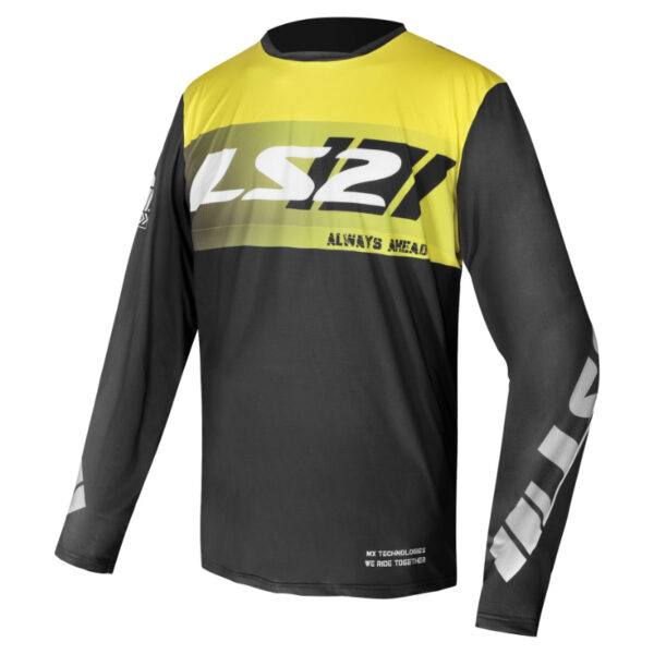 Majica za motocross LS2 Gravel muška crno-žuta