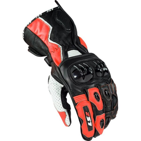 Rukavice LS2 Swift Racing muške crno-bijelo-crvene