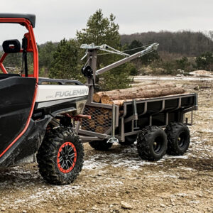 Shark Wood 1500 tandem prikolica za ATV/UTV s dizalicom, crna
