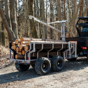 Shark Wood 1500 tandem prikolica za ATV/UTV s dizalicom, crna