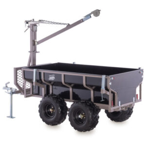 Shark Wood 1500 tandem prikolica za ATV/UTV s dizalicom, crna