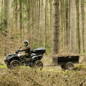 Shark Wood 550 jednoosovinska prikolica za ATV/UTV, nosivost 500 kg, crna