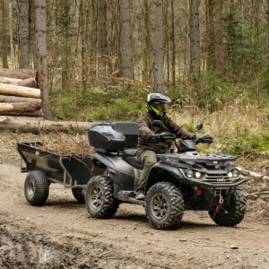 Shark Wood 550 jednoosovinska prikolica za ATV/UTV, nosivost 500 kg, crna