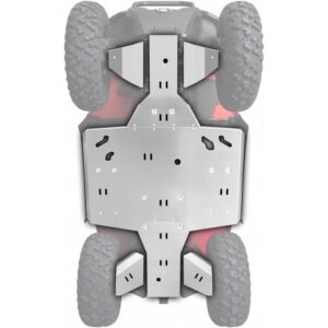 XRW kompletni set zaštite podvozja 4 mm za CF Moto CForce 450/520 L (2022+), prirodni aluminij
