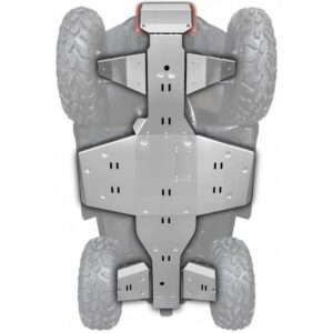 XRW kompletni set zaštite podvozja 4 mm za Segway Snarler AT5 L, prirodni aluminij