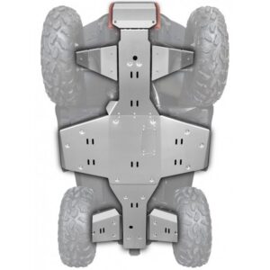 XRW kompletni set zaštite podvozja 4 mm za Segway Snarler AT5 S, prirodni aluminij