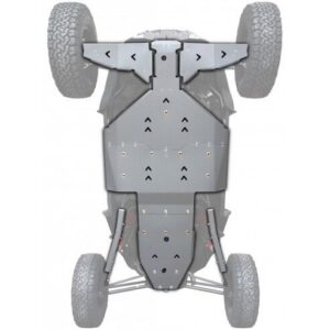 XRW kompletni set zaštite podvozja 5 mm za Polaris RZR Turbo S (2018), prirodni aluminij