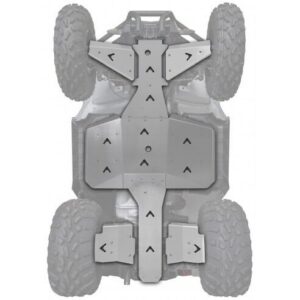 XRW kompletni set zaštite podvozja 5 mm za Polaris Sportsman 570 / 570 Touring, prirodni aluminij