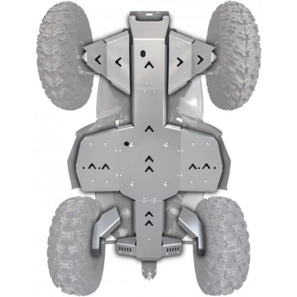 XRW kompletni set zaštite podvozja 4 mm za Can-Am Renegade 650/1000 XXC (2023+), prirodni aluminij