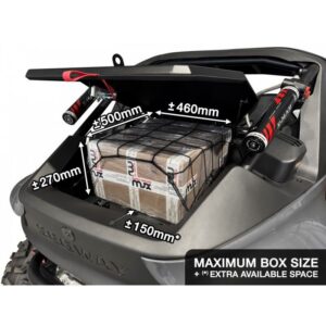 XRW aluminijski poklopac prtljažnika za Segway Villain SX10 (2024+), crni